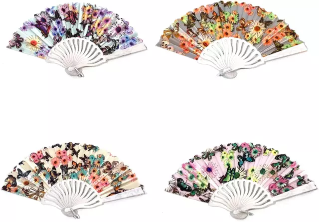 Hand Fan Foldable Vintage Butterfly Pattern Chinese Fans, Folding Hand Fans