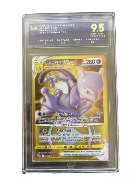 Pokémon TCG Mewtwo VSTAR Pokemon GO 086/078 gold effect Secret Rare
