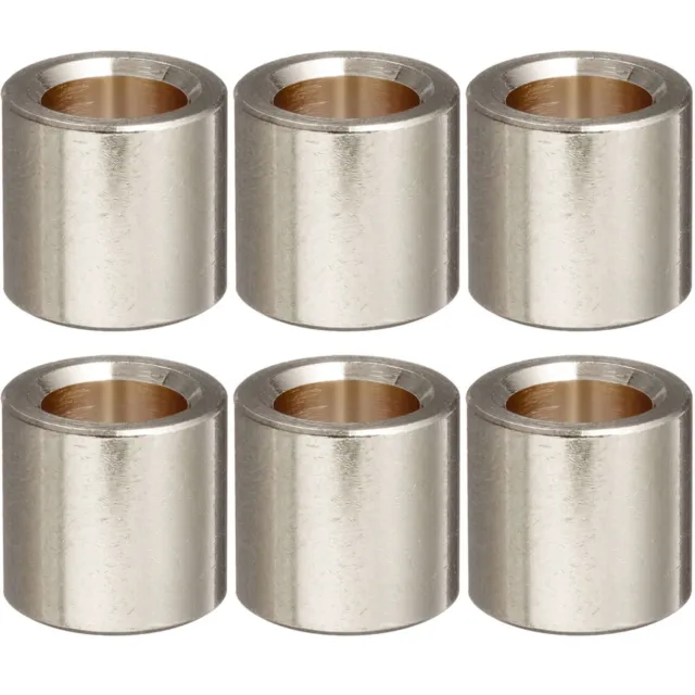 NEW (6) String Bushings Flush Fit Smooth Guitar Body Ferrules 3/8" Tele - NICKEL