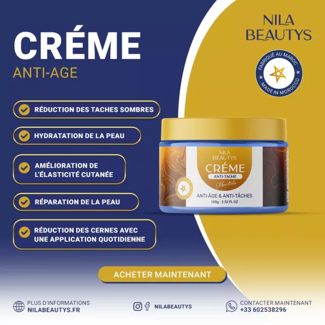 Crème Antitaches Au Nila Bleu 100G