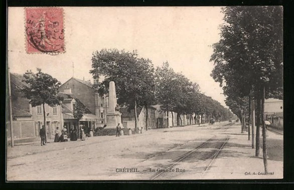 CPA Creteil, La Grande Rue, Monument
