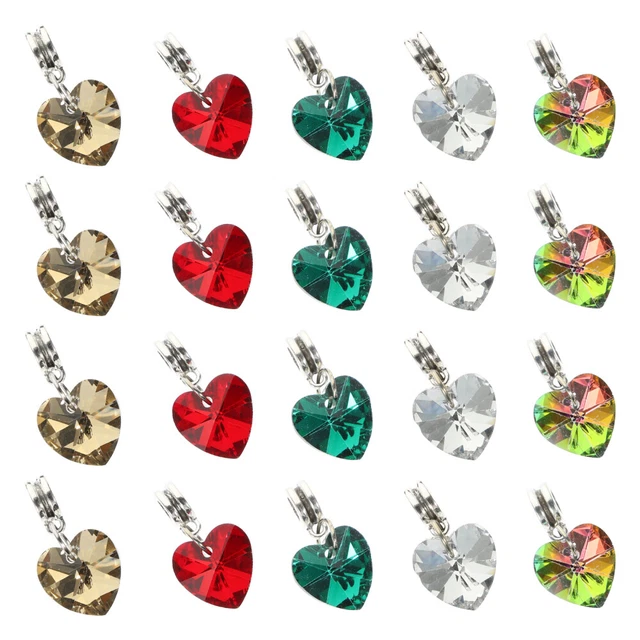 50 Pcs Little Heart Charms Bracelet Trendy Necklace Heart Loose Beads