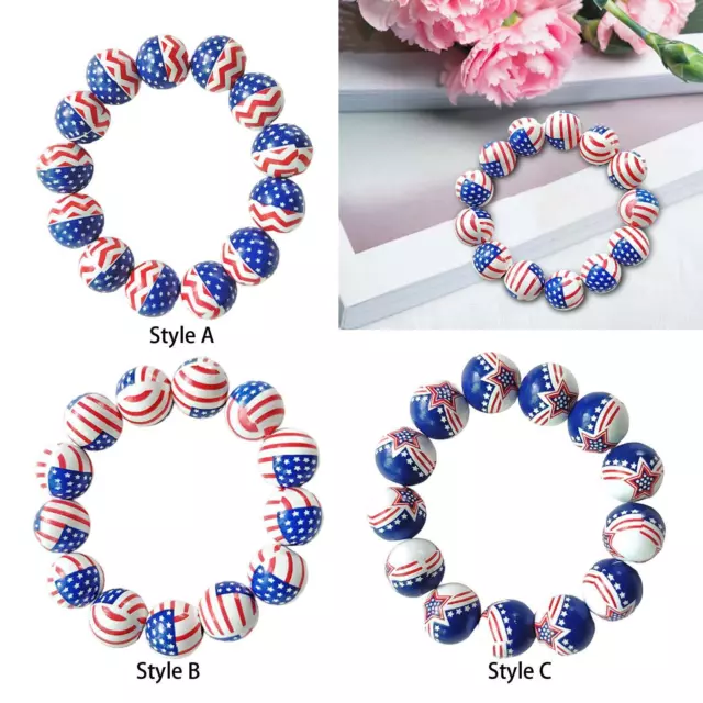 4TH of July Bracelet Elastic Bracelet American Flag Bracelet Trendy Jewelry