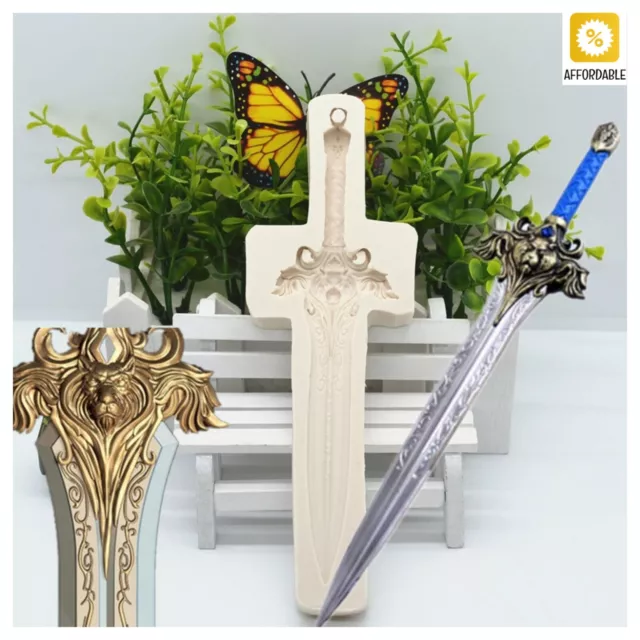 Long Sword Silicone Mold DIY Cake Pastry Fondant Mould Kitchen Resin Baking Tool