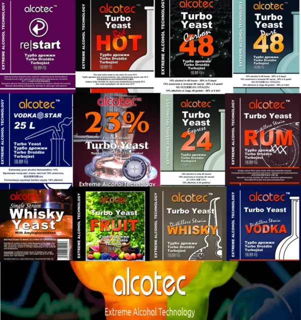 ALCOTEC Hour TURBO YEAST High Alcohol Spirit Vodka Cider Making FREE DELIVERY