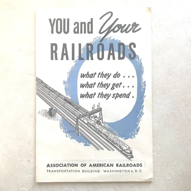 VTG 1940s Railroad Ephemera Children’s Lot - 2 Booklets + 6 Ft Banner/Streamer 5