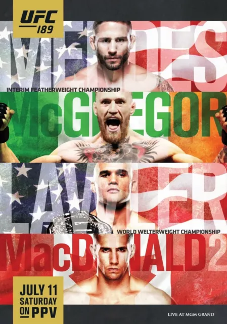 UFC 189 Chad Mendes vs. Conor McGregor Poster 260gsm various sizes