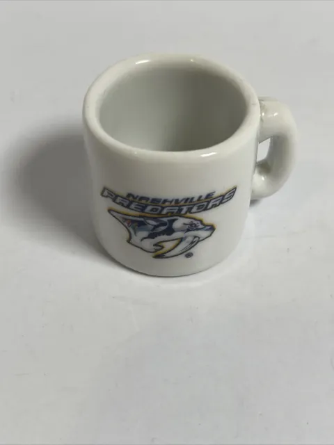 Vtg Rare NHL Vending Machine Mini Coffee Mug Cup NOS nashville predators hockey