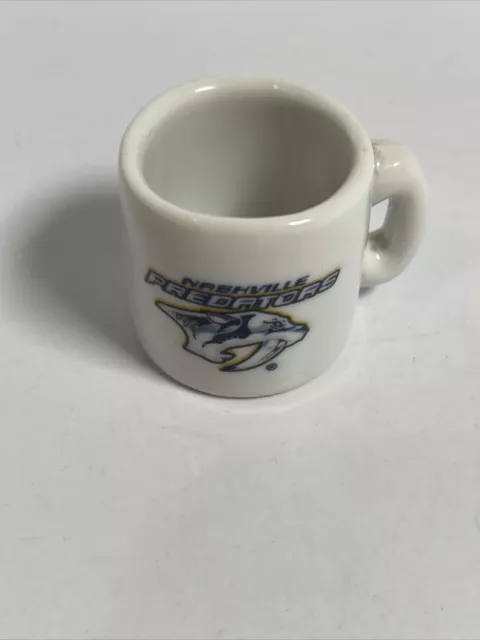 Vtg Rare NHL Vending Machine Mini Coffee Mug Cup NOS nashville predators hockey
