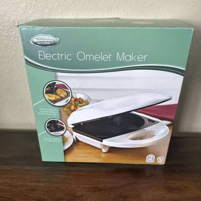 NEW in Box Omelet Maker Non-Stick Egg Cooker Compact by Kitchen Gourmet -  652978