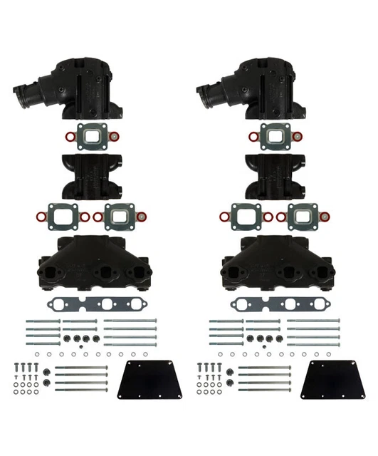Barr Manifold Exhaust Kit for Mercruiser V-6 Dry Joint 4.3-Liter with 14° Riser