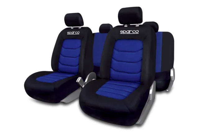 SPARCO S-LINE Sitzschonbezug Vorne und Hinten Polyester Blau/Schwarz
