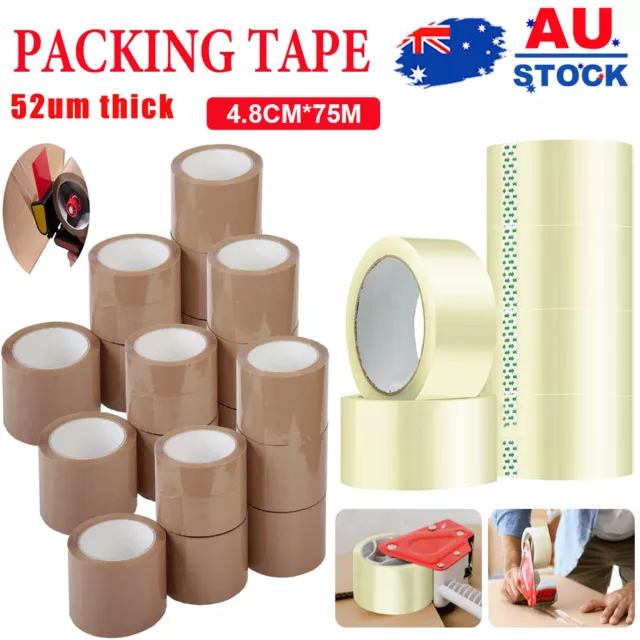 Heavy Duty Super Clear Packing Tape Packaging Sticky Sealing Tape 48mm x75M 52um