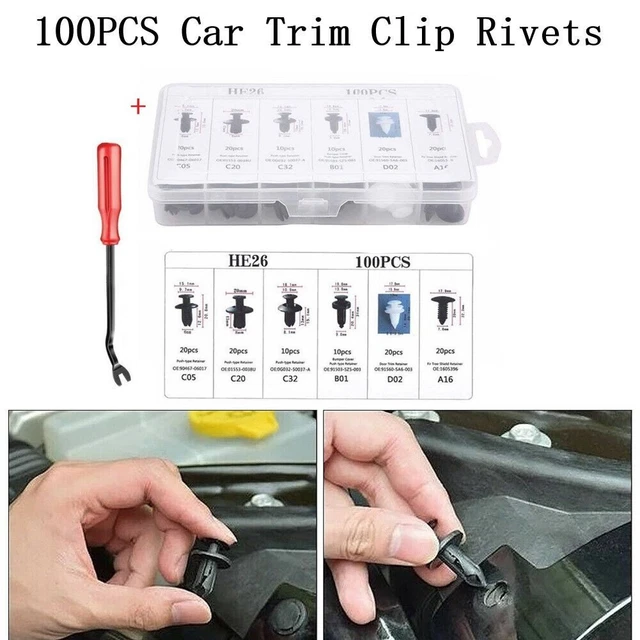Trim Clip Fastener Clips Fenders And Bumpers Bumper Clip Fastener Panel 100 Pack