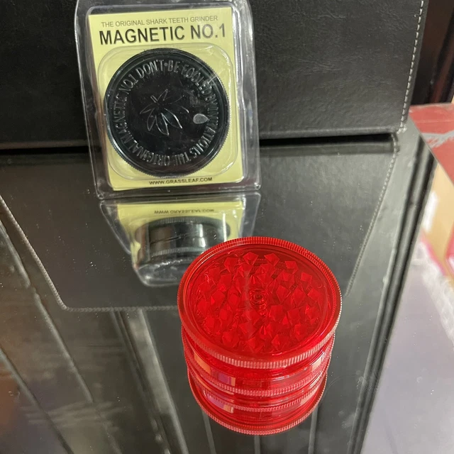 Choose Colour Magnetic Grinder No1 Plastic Herb Tobacco Storage 60mm 3 Part UK