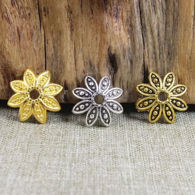 alloy Flower Beads Caps Mixed Flower Beads Caps  Handmade Crafts Lovers