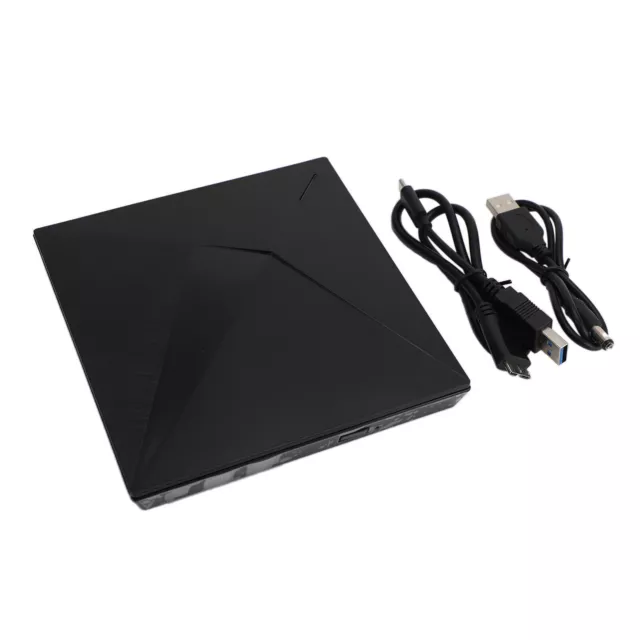 External Dvd Rw Cd Drive Burner Type-C Usb Player Ultra-Thin For Laptop Pc Blk