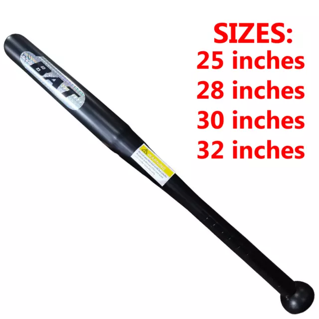 Heavy Duty Metal Baseball Rounder Softball Bat Black Pole Stick Stainless Steel