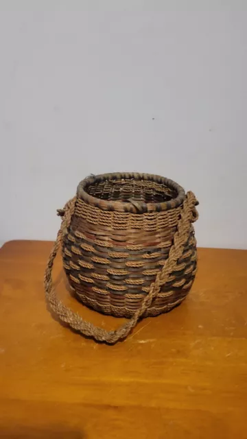 Vintage Seagrass Basket With Handle