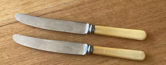 Vintage FRANK COBB SHEFFIELD Faux Bone Butter Knife Cutlery