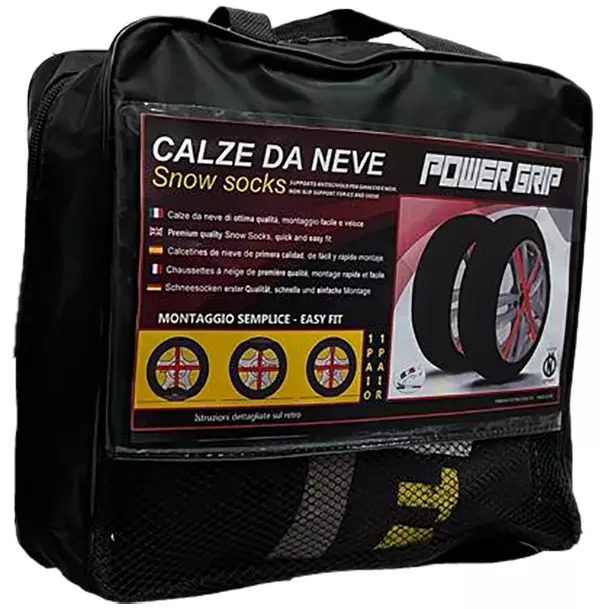 Coppia calze da neve PowerGrip Tg.73 Omologate EN16662-1 x pneumatici 195/60r16