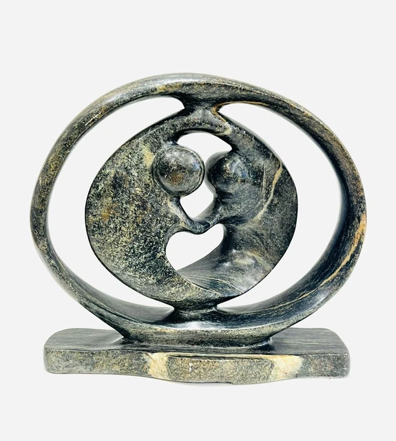 Modern Abstract Carved Polished Marble Biomorphic Sculpture Statue, I. Vallea