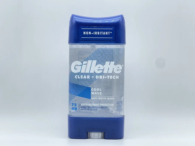 Gillette Clear + Dri-Tech Cool Wave Deodorant, 3.8 Oz, Expiration: 09/2024