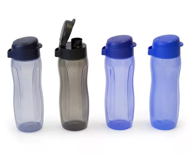 New Tupperware 500ml Gen II Eco Bottles Blue Black - Single Bottle