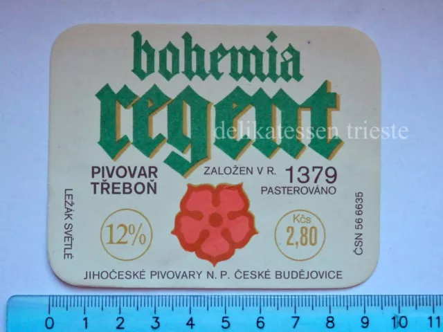 BIRRA REGENT BOHEMIA Pivo bier beer Cechia Rep. Ceca vecchia ETICHETTA LABEL