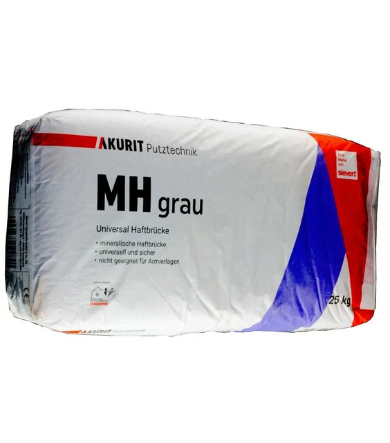 MH grau Akurit mineralische Putzhaftbrücke auf Betonflächen 2 kg Kleinmenge