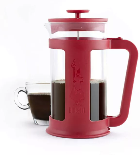 BIALETTI French Press 8 Tazze 1L Caffettiera a Pressofiltro Coffee Press Rosso