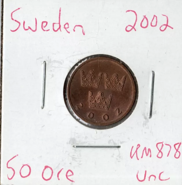 Coin Sweden 50 Øre 2002 KM878