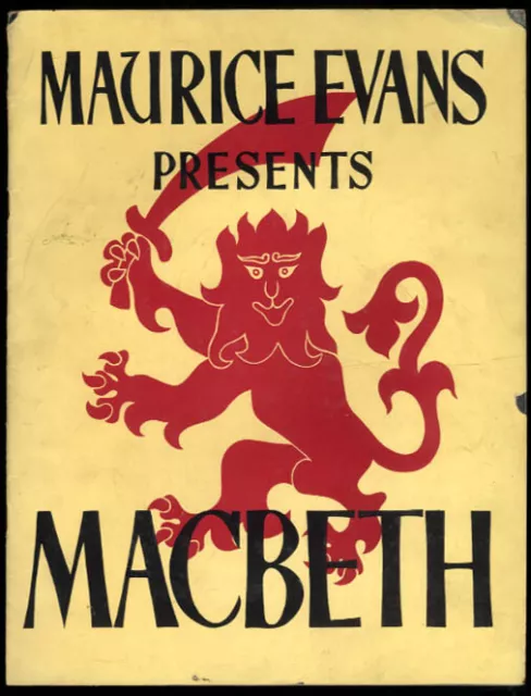 Maurice Evans Presents Macbeth program Judith Anderson 1941 original cast