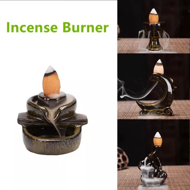 Peaceful Waterfall Incense Fountain Meditation & For Home Decor Office