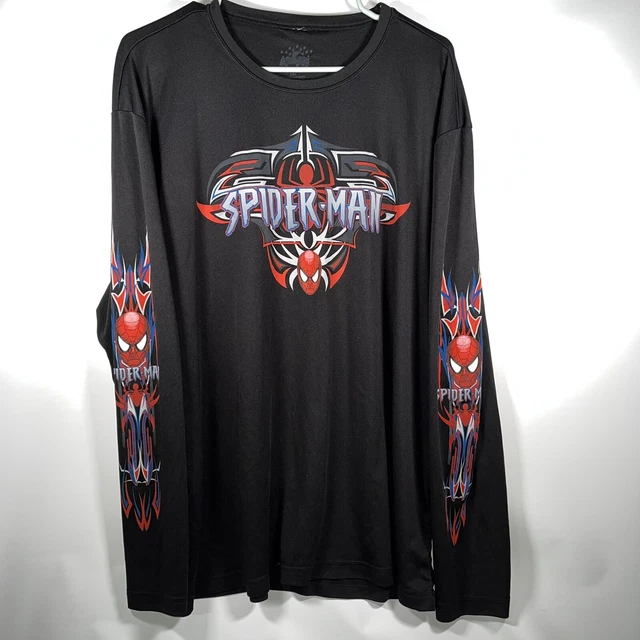 UNIVERSAL STUDIOS MARVEL SpiderMan DriFit Long Sleeve Adult Shirt XXL