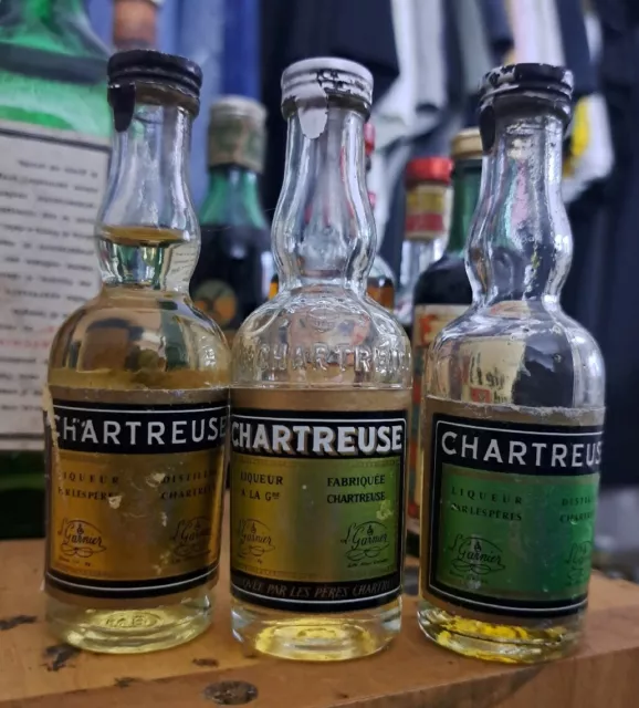 Rare 3 Mignon  Chartreuse  Gialla e verde gradi 43° / 55° anni 80