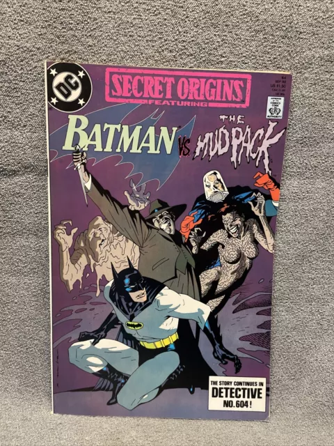 DC Comics Secret Origins Issue 44 September 1989 Comic Book KG Batman Mudpack