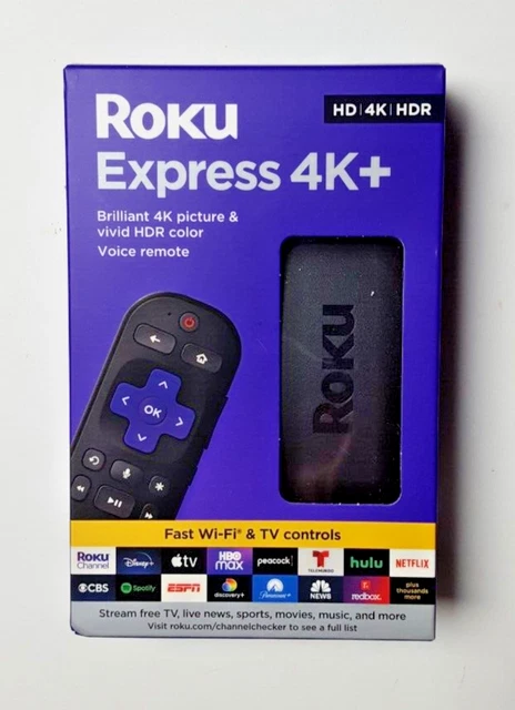 Roku Express 4K+ 2022 | Streaming Player HD/4K/HDR with Roku Voice Remote wit...