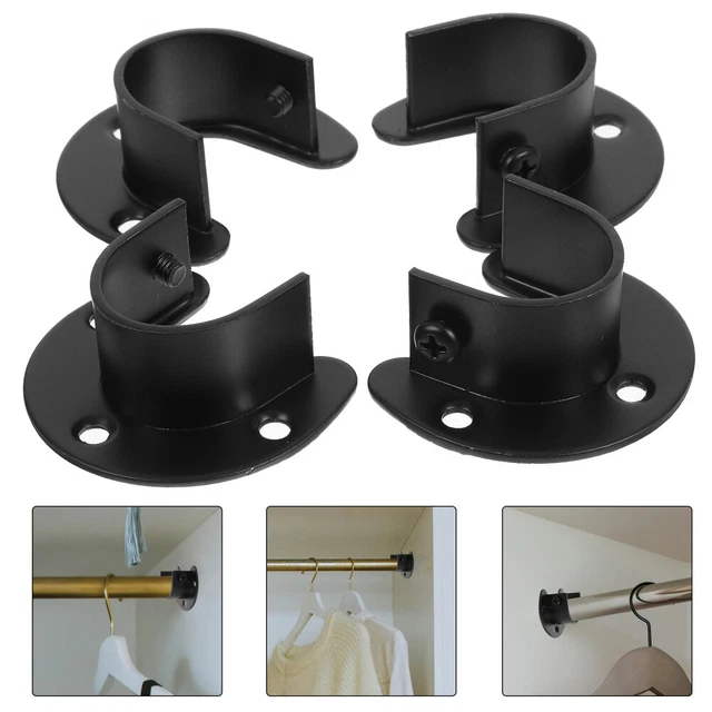 Supporti Per Aste Tende Biluer - 8 Pezzi Per Soffitto O Parete - Acciaio Inox 22 Mm - Foto 3