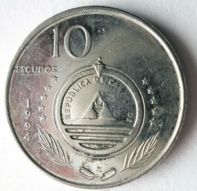1994 CAPE VERDE 10 ESCUDOS - Excellent Collectible Coin - FREE SHIP - Bin #117