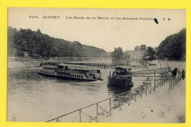 cpa FRANCE 94 - ALFORT Les Bords de MARNE et les BATEAUX PARISIENS
