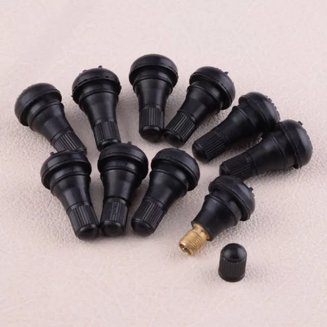 10x TR412 Rubber Tubeless Tire Valve Stems fit for ATV Lawn Mower Garden Tractor