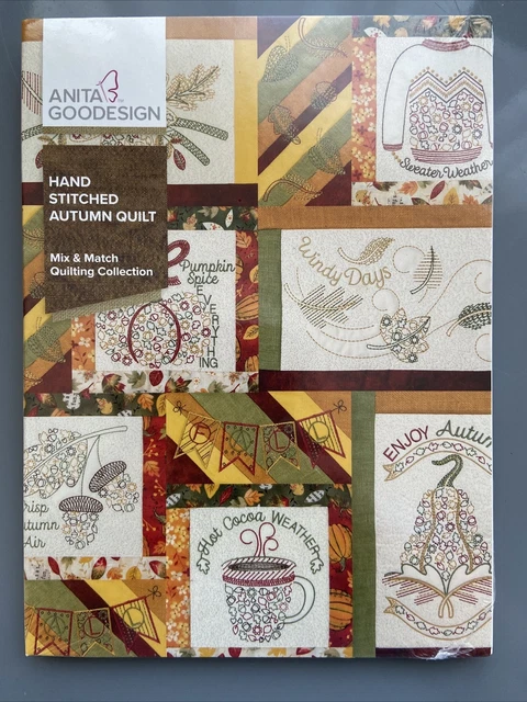 Máquina de diseño de bordado Anita Goodesign CD edredón de otoño cosido a mano