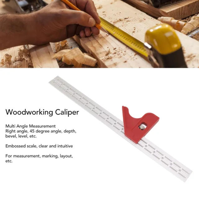 Type A Woodworking Caliper Adjustable Angle Level Hand Measuring Tool