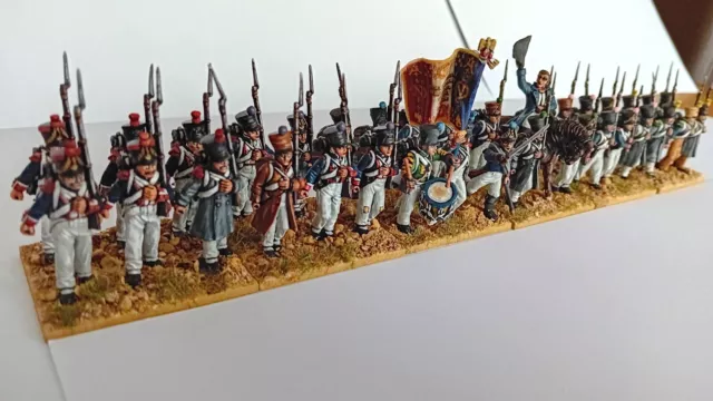 28mm Napoleonic French Line Infantry. 36 figures superbly painted. 3