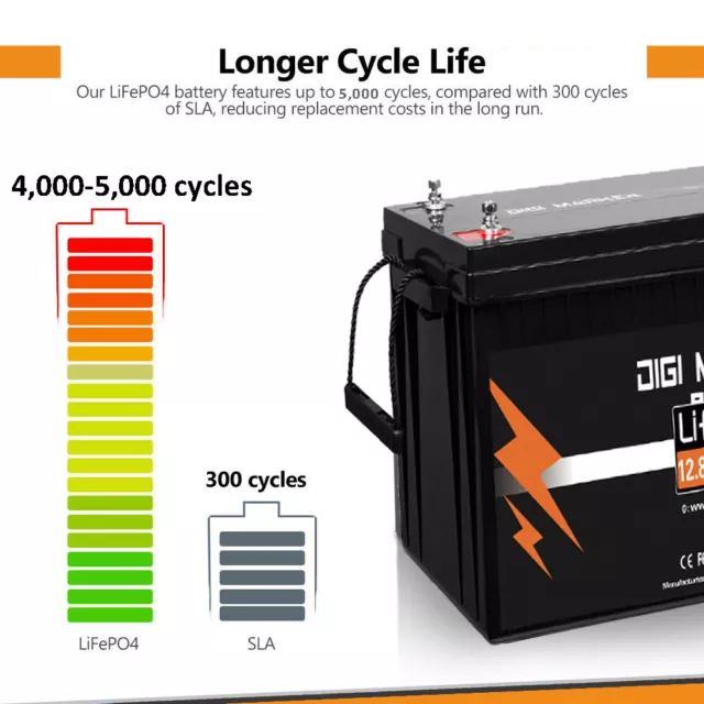 12V LiFePO4 Akku 30Ah 100Ah 135Ah 200Ah 250Ah Lithium Batterie BMS RV Solar Boot 2