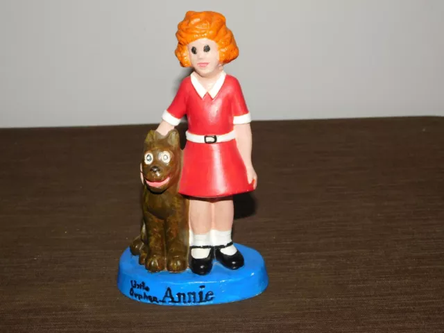 Vintage 8" High Little Orphan  Annie & Dog Sandy Ceramic Figure Statue