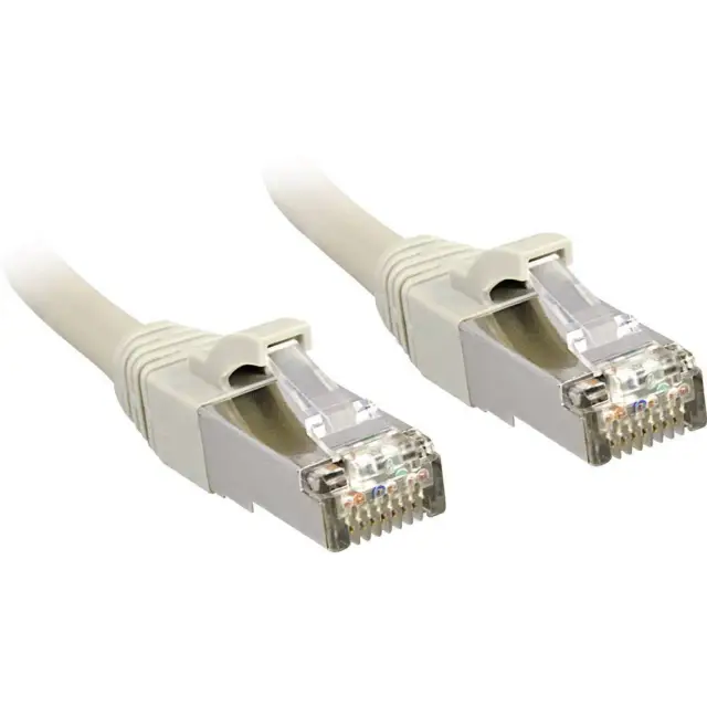 LINDY 45582 RJ45 Câble réseau, câble patch CAT 6 S/FTP 1.00 m gris avec cliquet