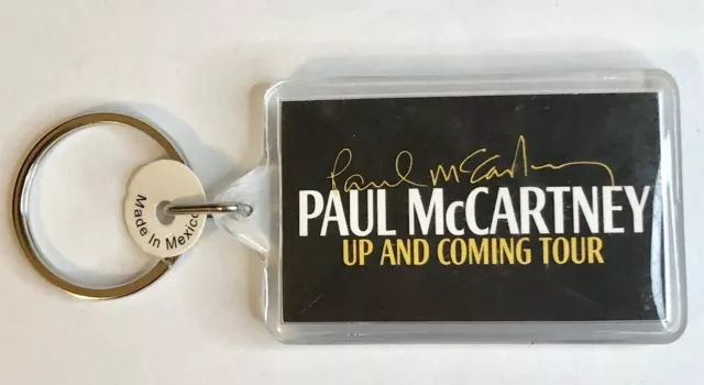 Paul Mccartney Up And Coming Tour Plastic Keyring Keychain New Official Rare