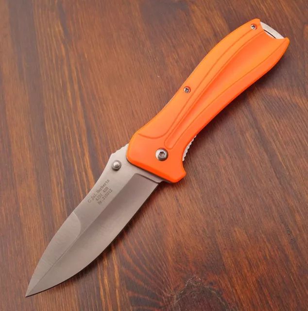 HERBERTZ Einhandmesser -  Messer Klappmesser Taschenmesser Orange - 210312